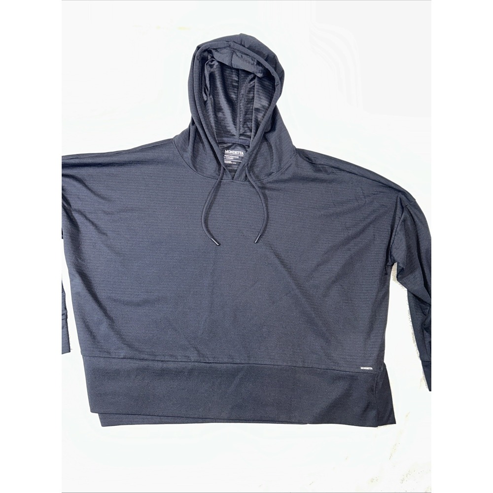 Mondetta Women's Ottoman Hoodie Luxury Performance Black Boxy XL Oversized